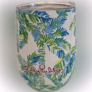 NWT 🌸LILLY PULITZER🌸 Stemless Travel Tumbler …*FRESH CITRUS KEEP PALM*… 12 oz